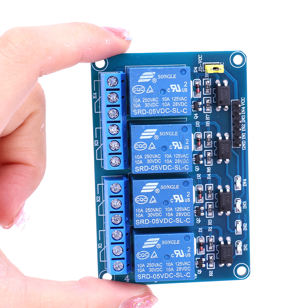 Home Automation Arduino - Carte relais 4 canaux 5V 12V