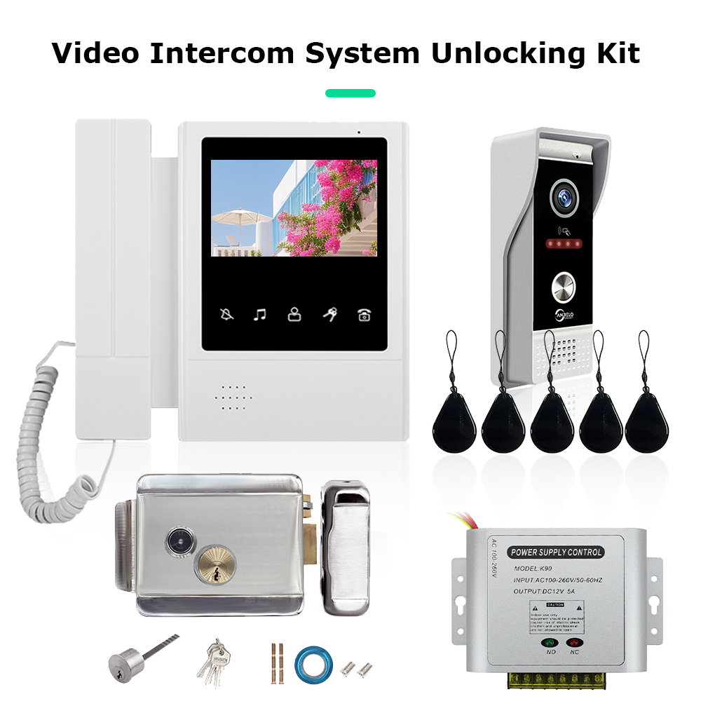 Smart Doorbell Wired - Système d'interphone vidéo LCD pour support