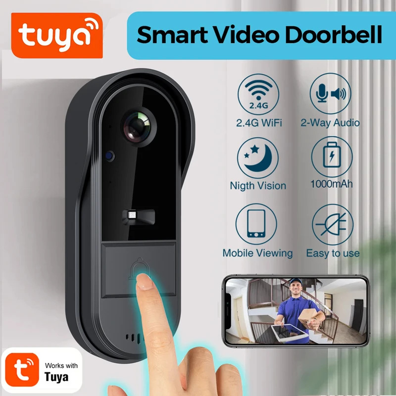 Smart Doorbell Wired - Tuya WiFi sonnette 2 voies HD
