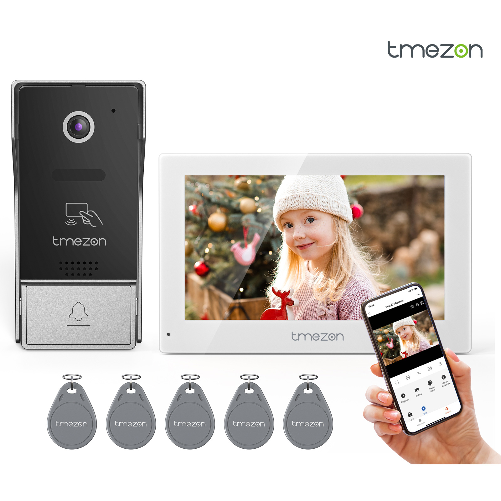 Smart Doorbell Wired - Visiophone intelligent sans fil Tuya 1080P,