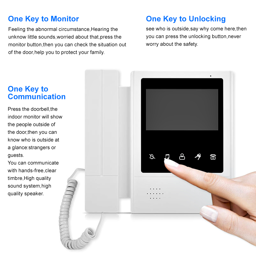 Système d'interphone vidéo LCD - Smart Doorbell Wired avis et prix