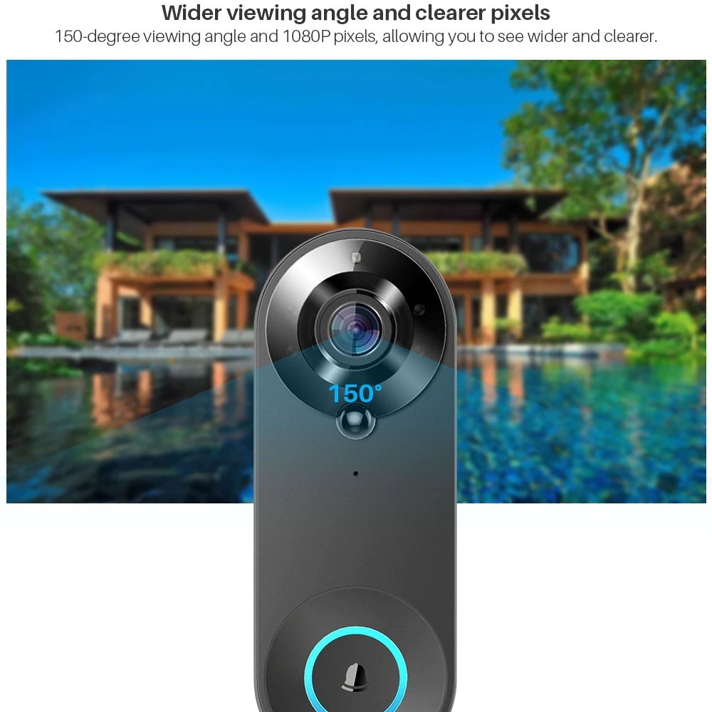 Tuya 1080P sans fil WIFI sonne - Smart Doorbell Wired avis et prix