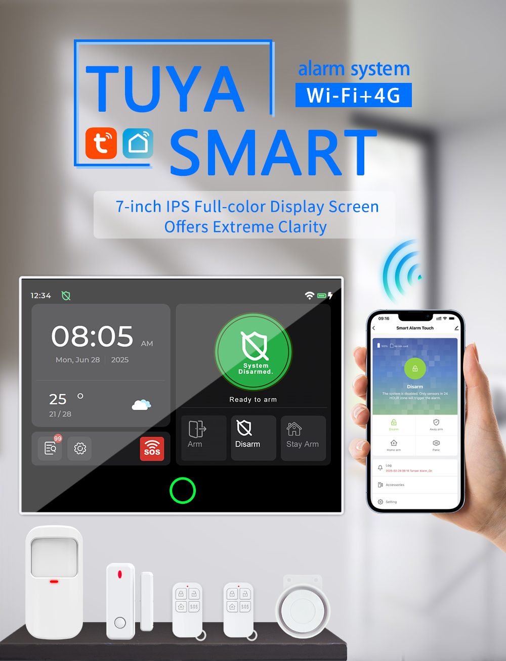 Système WiFi 4G à écran tactil - Motion Sensor Pir Wired avis et prix